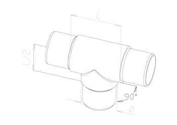 3 Way Tee - Model 0710 CAD Drawing